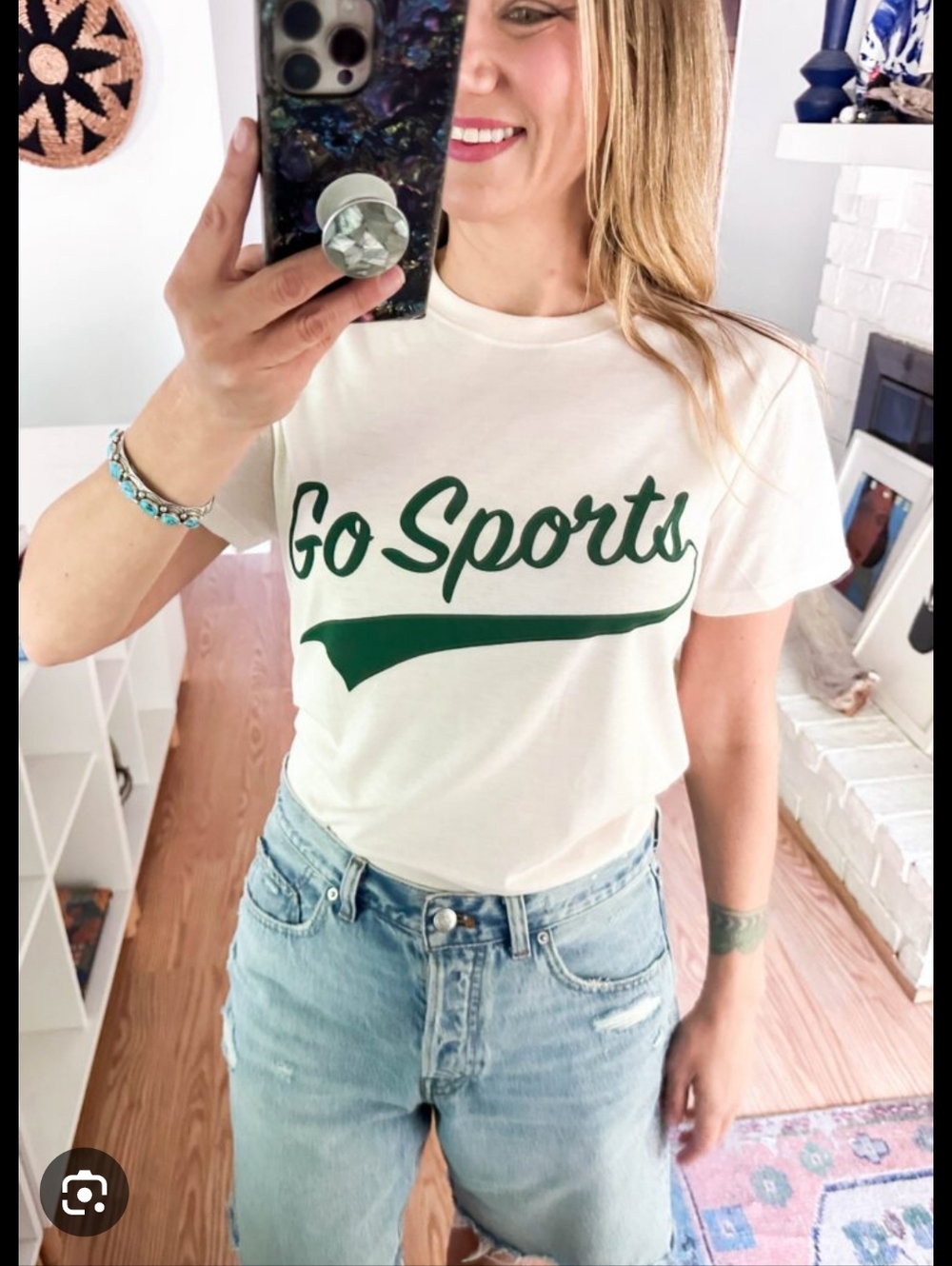 Favorite Daughter Go Sports Graphic Tee Shirt Women’s Size L